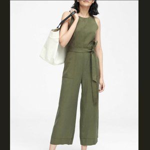 ARMY GREEN JUMPSUIT WITH REMOVABLE BELT
